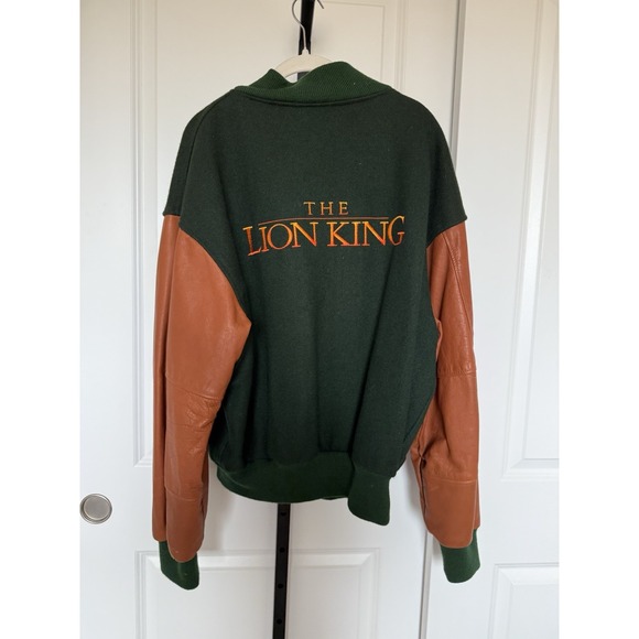 Disney Other - VTG Disney Lion King Animation Crew  Letterman varsity jacket Size L Rare Green